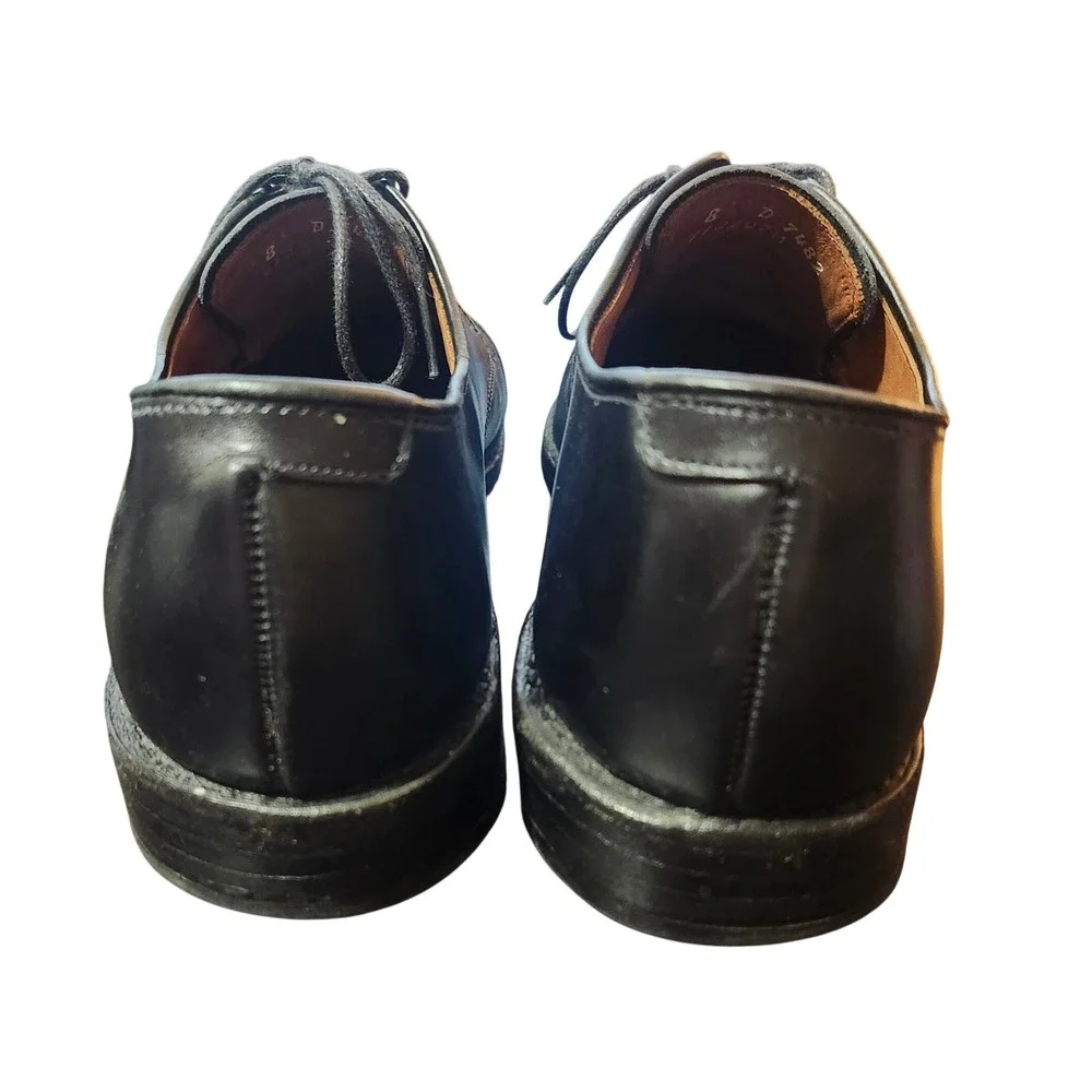 Allen Edmonds Fifth Avenue Mens 8 D Black Leather Cap Toe Oxford Shoes Dress